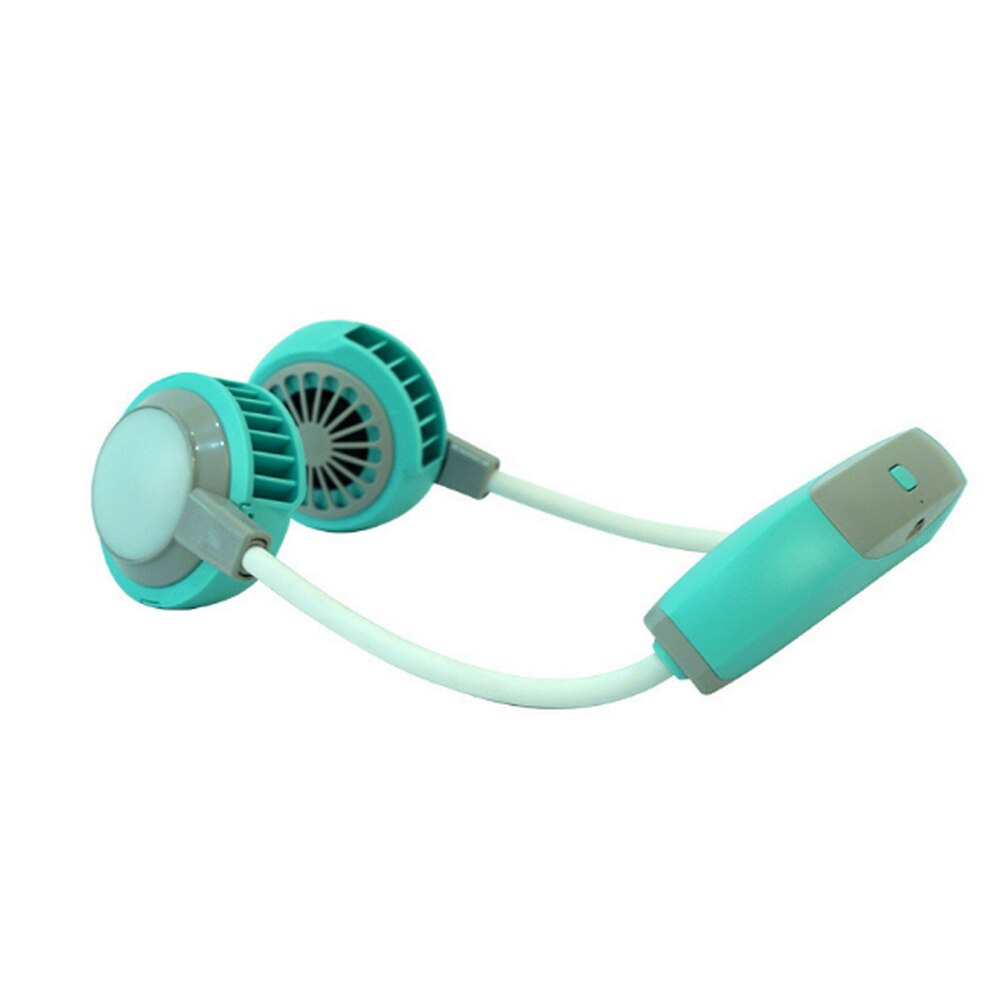 Dual Fan Mini Hanging Neck Fan - USB Rechargeable