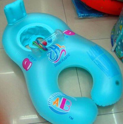 Parent-Child Double Interactive Mother-Child Circle Multicolor Inflatable Children's Swimming Ring Pool Accessories