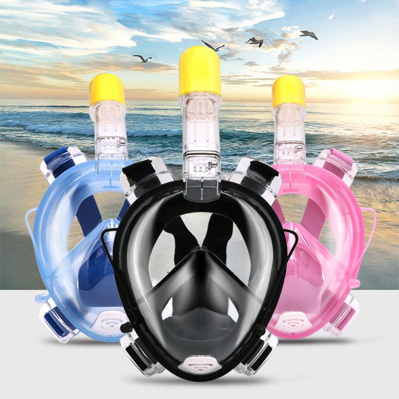 Underwater Scuba Anti Fog Full Face Diving Mask Snorkeling Set