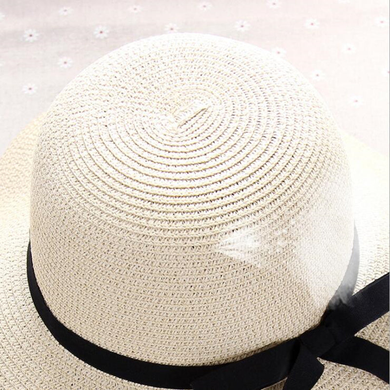 Summer Straw Hat Women Big Wide Brim Beach Hat Sun Hat Foldable Sun Block UV protection panama hat