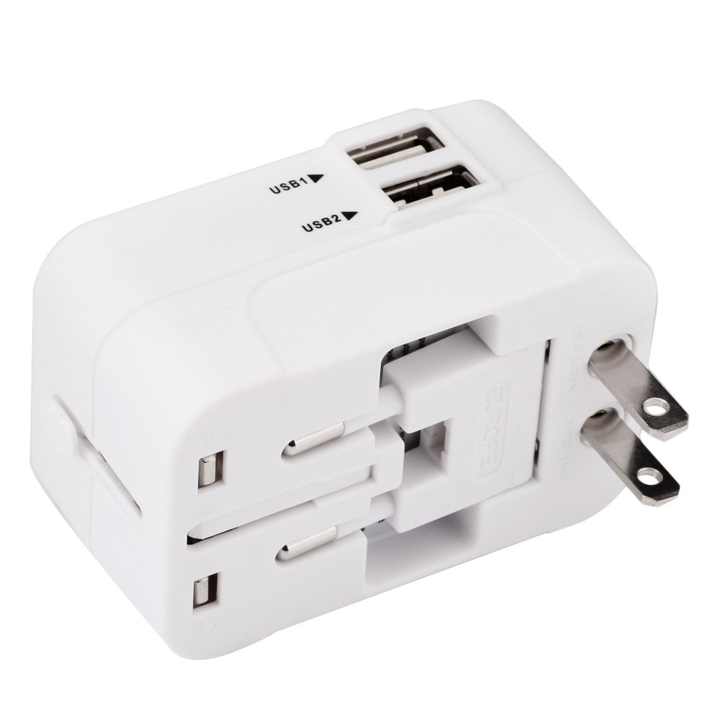 HHT202 International Power Travel Adapter Dual USB Port