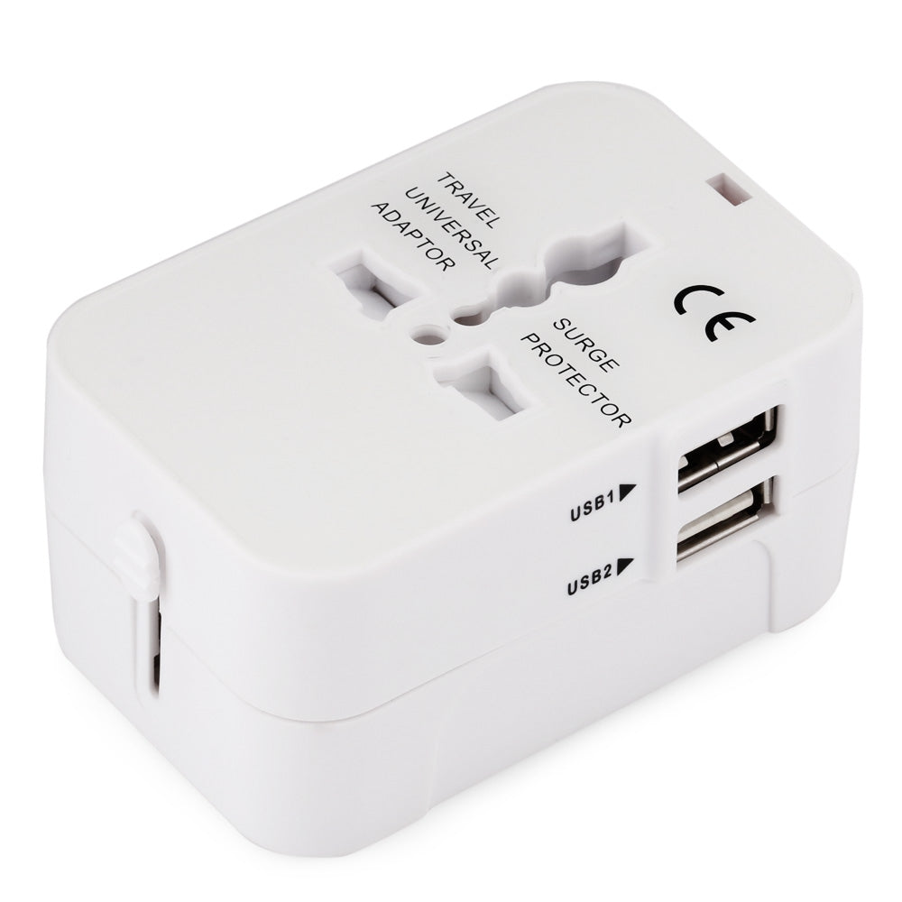 HHT202 International Power Travel Adapter Dual USB Port