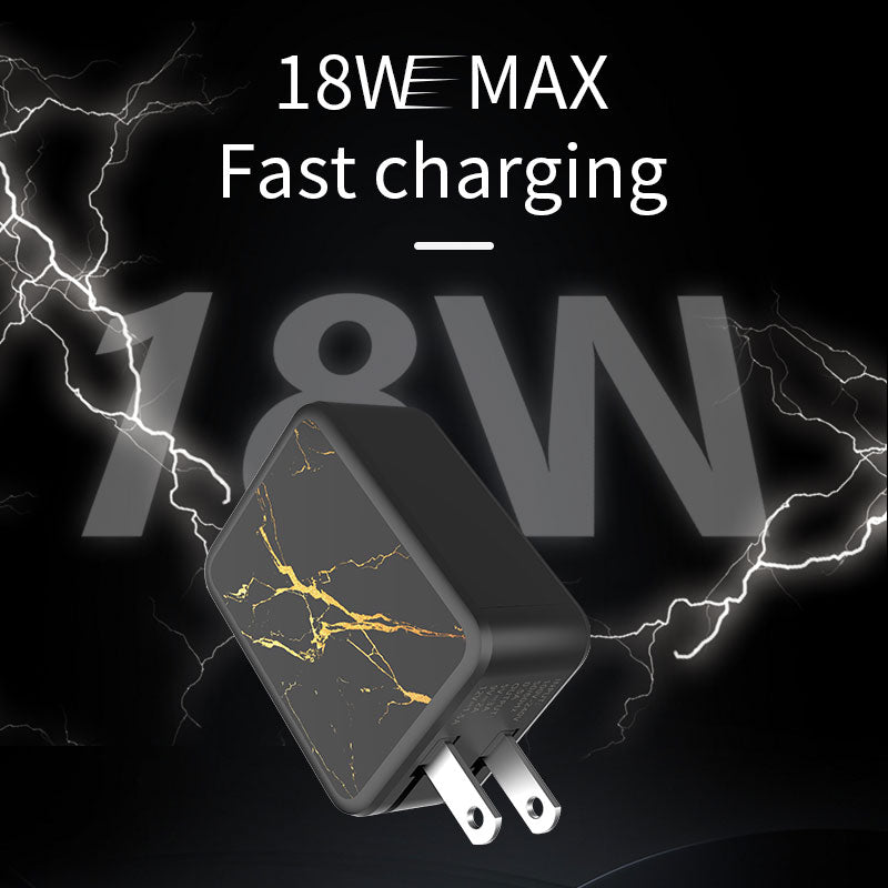 Fast Charging - 18W Quick Charge  3.0 USB Charger Mobile Smartphones.