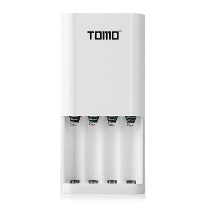 TOMO S4 DIY Smart Power Bank 4 x 18650 Li-ion Battery Type-C Micro USB 8 Pin Input Dual Output Charger