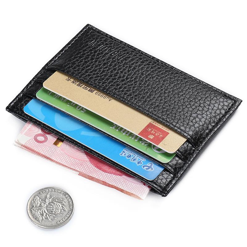 Credit Holder Card Fashion Vintage Retro Texture Mini ID Holders Business Credit Card Holder Leather Slim Bank Case Purse Wallet