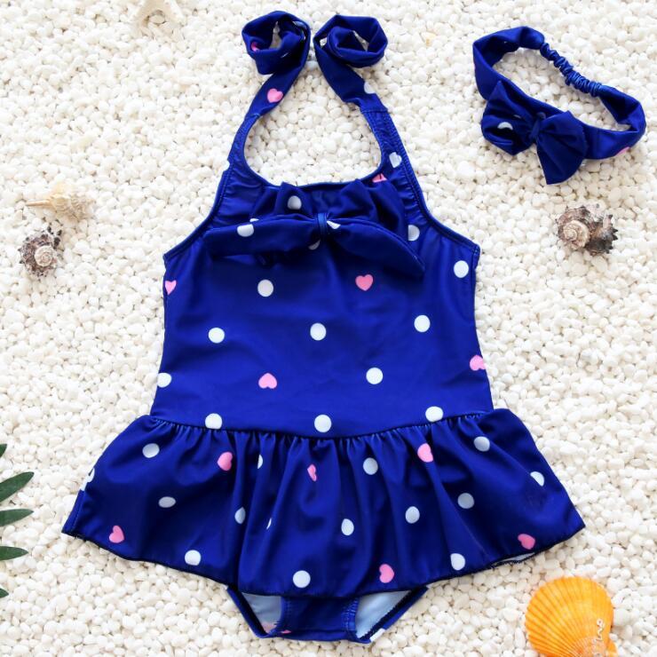 Children's Swimwear One Piece Solid Patchwork Bodysuit Children Beachwear Sports Swim Suit Bathing Suit