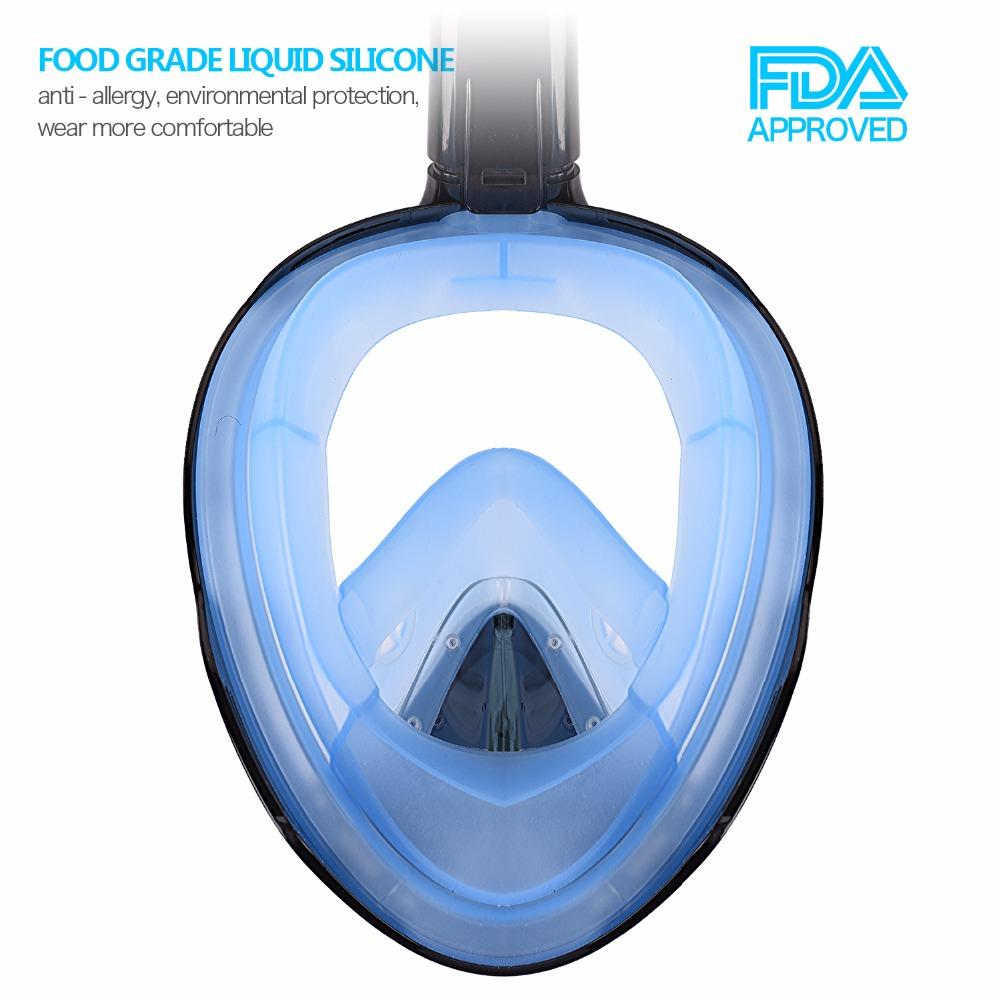 full-face snorkeling mask panorama anti-fog drain swimming snorkeling diving mask