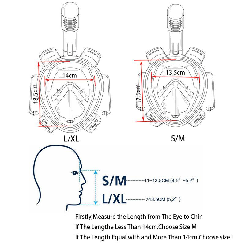 Underwater Scuba Anti Fog Full Face Diving Mask Snorkeling Set