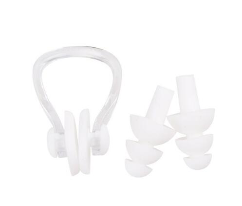 Soft Swim Waterproof Silicone Earplug Nose Clip Set Surf Swimming Pool Accessories