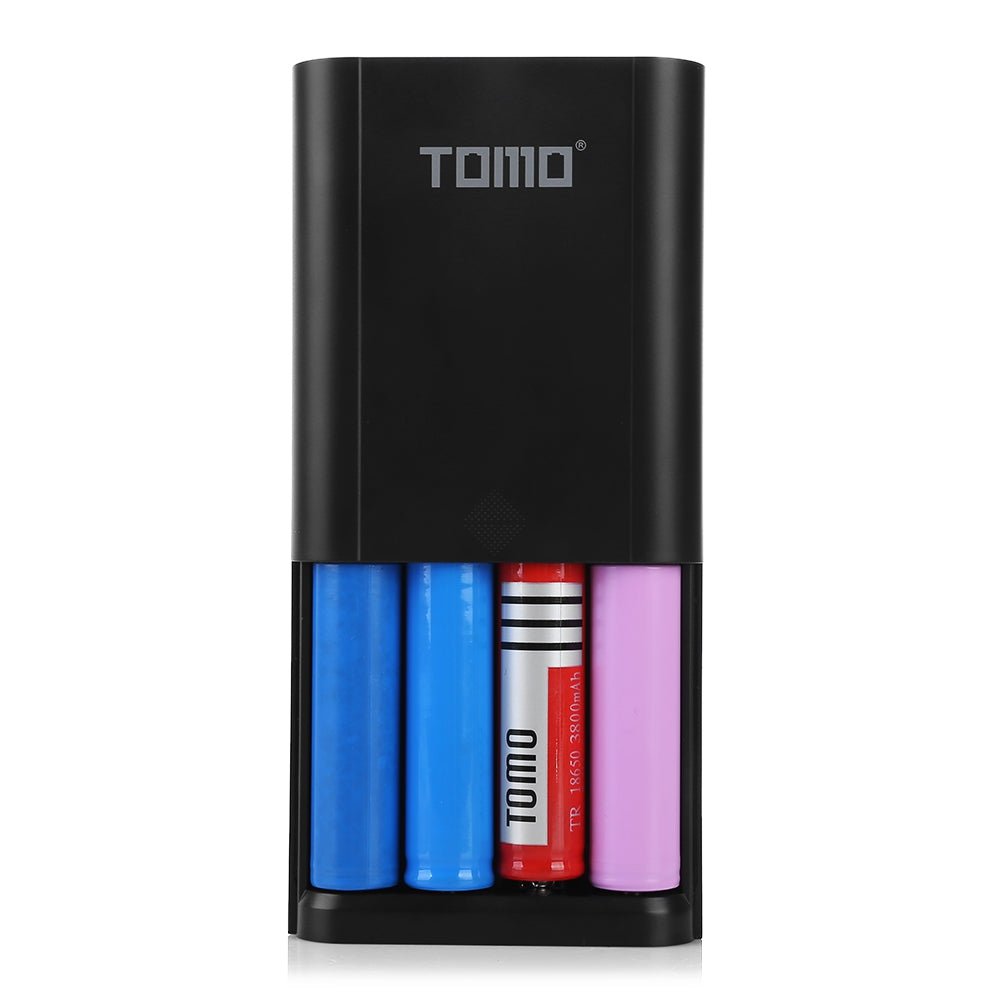 TOMO S4 DIY Smart Power Bank 4 x 18650 Li-ion Battery Type-C Micro USB 8 Pin Input Dual Output Charger