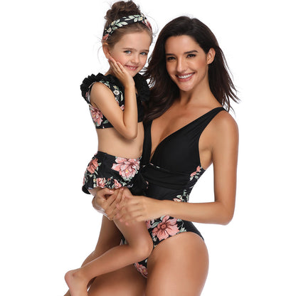 Mother And Daughter Swimsuit Bikini Swimwear Family Matching Clothes