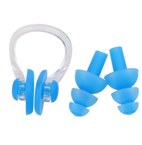 Soft Swim Waterproof Silicone Earplug Nose Clip Set Surf Swimming Pool Accessories