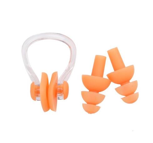 Soft Swim Waterproof Silicone Earplug Nose Clip Set Surf Swimming Pool Accessories