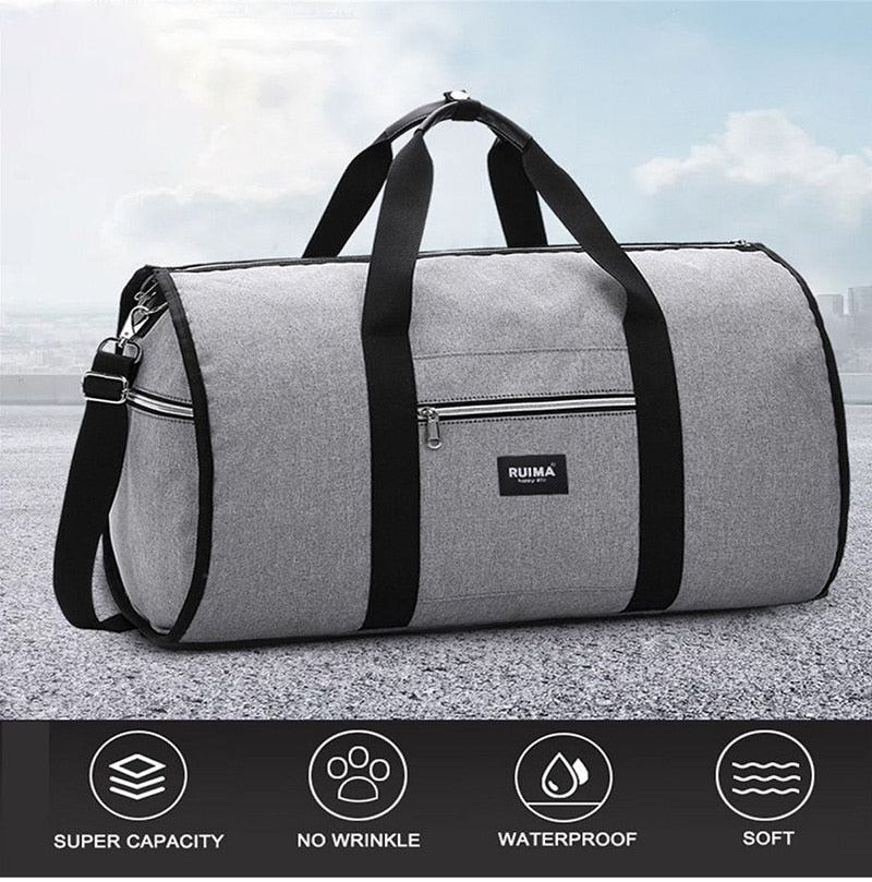 Waterproof Travel Bag Mens Garment Bags Women Travel Shoulder Bag 2 In 1 Large Luggage Duffel Totes Carry On Leisure Hand Bag